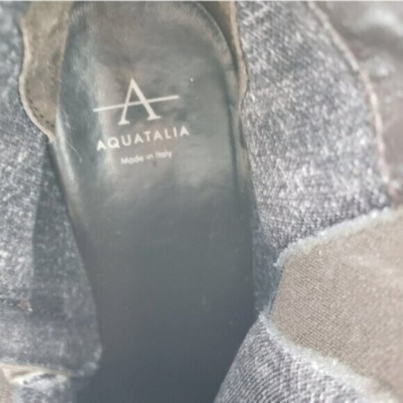 Aquatalia Tan Suede Ankle Boots Size 6.5 Side Zip Neutral - Picture 14 of 16